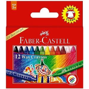 Faber Castell 12 Wax Crayons Rs 25/-