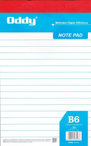 Oddy Note Pad B6