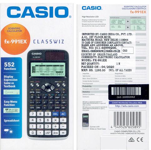 Casio Scientific Calculator FX991EX (552 Functions)