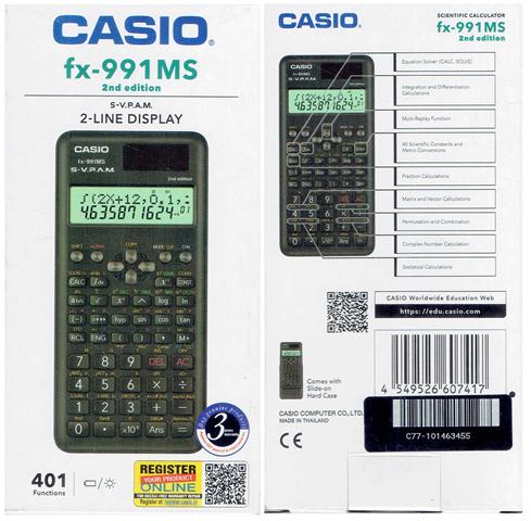 Casio Scientific Calculator FX991MS (401 Functions)