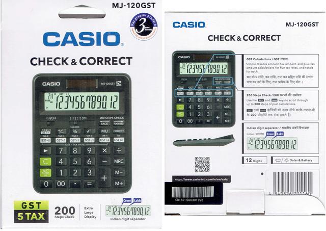Casio MJ120GST GST 5 Tax Calculator