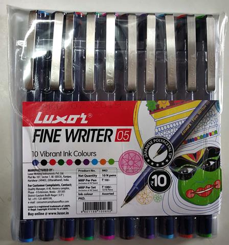 Luxar Fine Writer 05 (Pack of 10 Pens)
