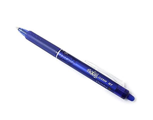 Pilot Frixion Clicker Blue Ball Pen 0.7mm Erasable and Refillable