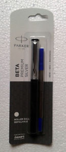 Parker Beta Premium Silver Refillable Roller Ball Pen