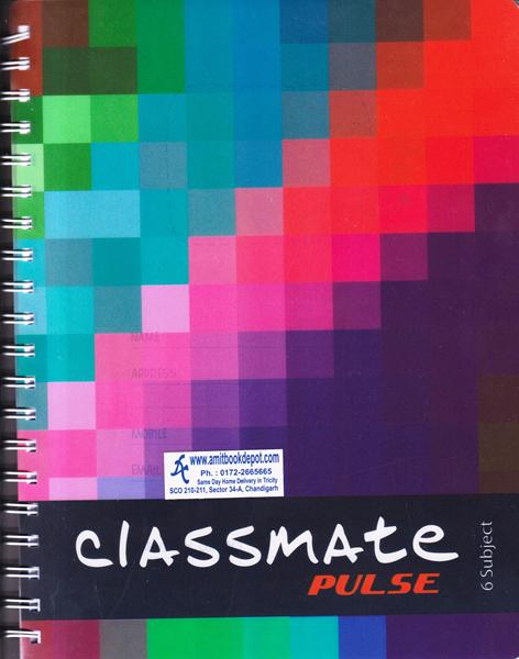 Classmate Spiral Pulse 6 Subject Fair Notebook 300 Pages (Size 26.7x20.3 cm)