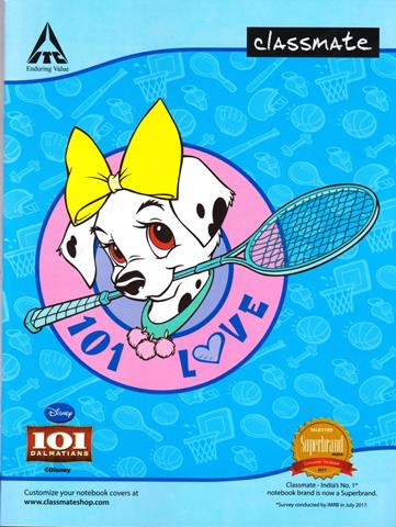 Classmate Fair 3 in 1 Notebook (English, Math, Hindi) 172 Pages (Size 24x18 cm)