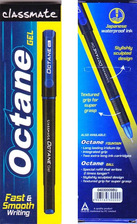 Octane Black Gel Pen Rs 10/- (Per Pen)