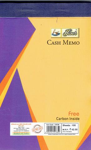 Cash Memo (100 Sheets)