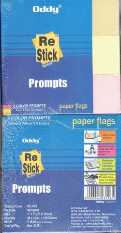 Oddy Re Stick Notes 3 Colour