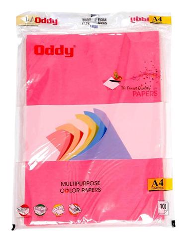 Oddy Multipurpose Color Papers 80 GSM A4 Size (Pack of 100 Sheets)