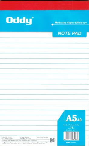 Oddy Note Pad A5