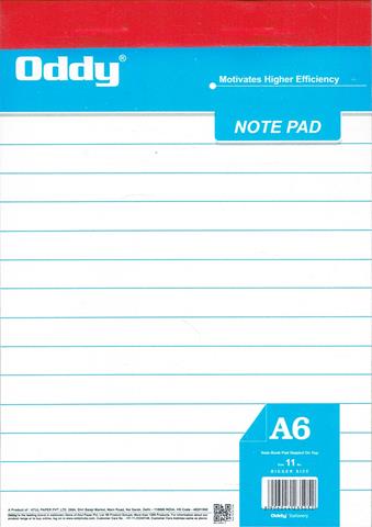 Oddy Note Pad A6 (Size 11 No) (80 Pages)