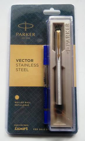 Parker Vector Stainless Steel Refillable Roller Ball Pen