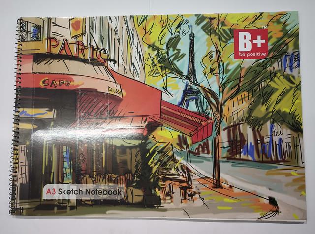 Be Positive Spiral A3 Sketch Notebook 40 Pages