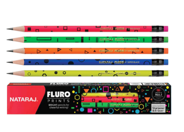 Nataraj Fluro Prints Bright Pencil