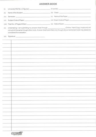 University Answer Book A4 Size Project Paper One Side Rule (Pack of 20 Sheets)