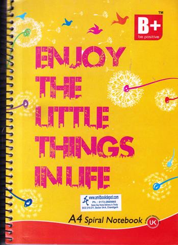 Be Positive 6 Subject A4 Spiral Notebook 400 Pages