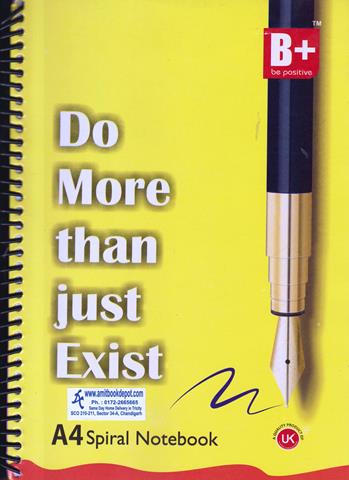 Be Positive 6 Subject A4 Spiral Notebook 600 Pages