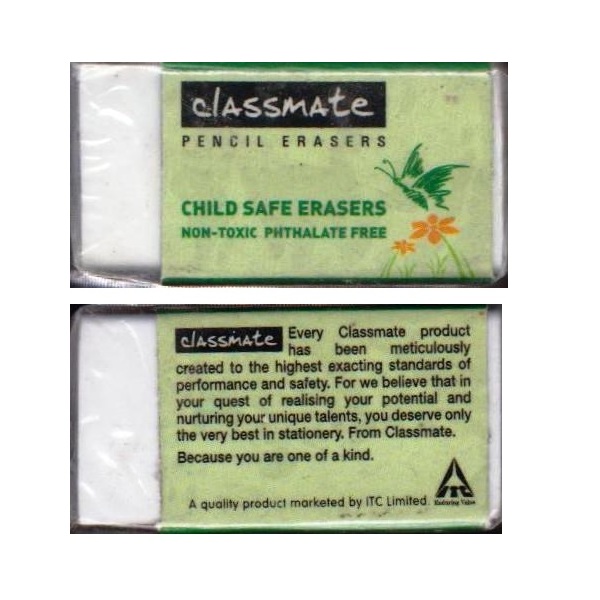 Classmate Pencil Erasers Rs 3/-