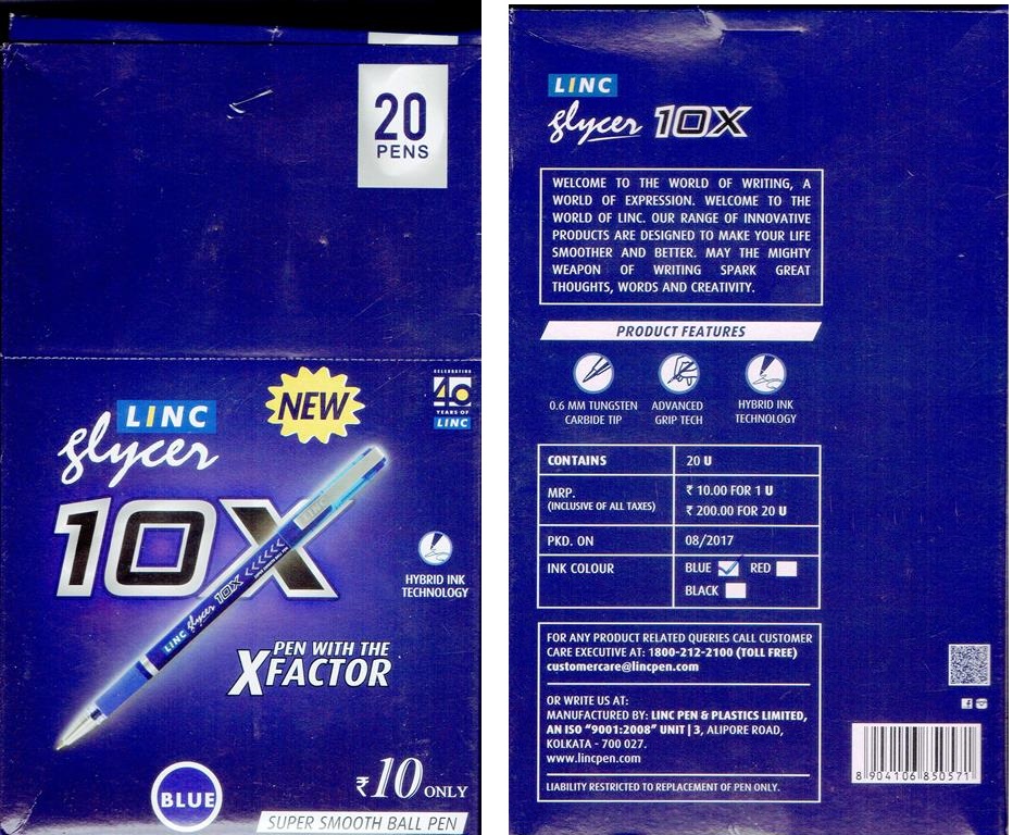 Linc Glycer 10X Blue Ball Pen