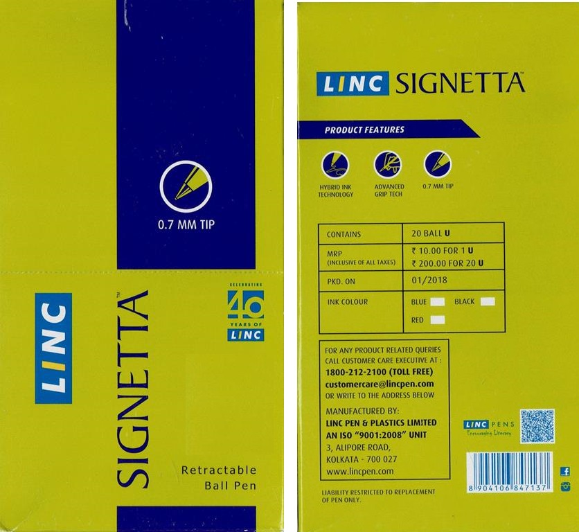 Linc Signetta Ball Click Pen (Per Pen)