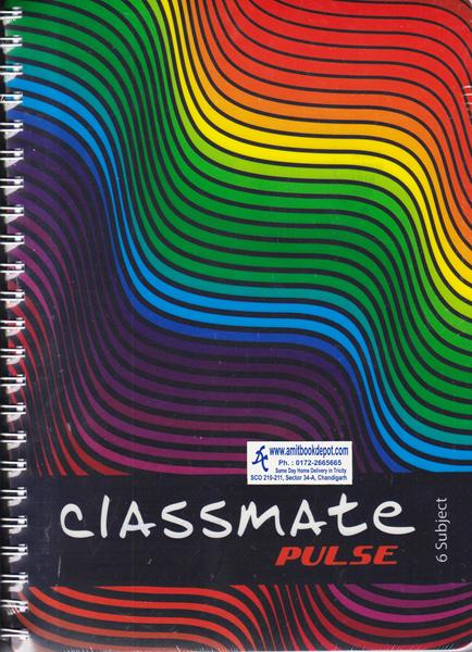 Classmate Spiral Pulse 6 Subject Fair Notebook 300 Pages (Size 29.7x21 cm)