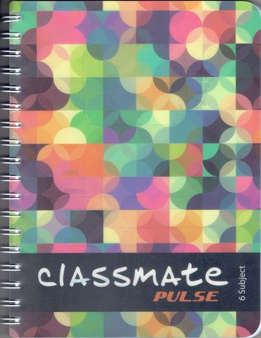 Classmate Spiral Pulse 6 Subject Fair Notebook (Size 24x18 cm)