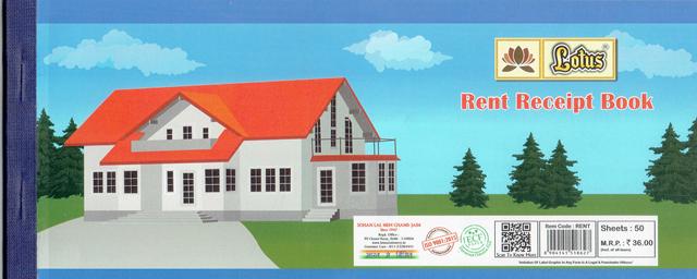 Lotus Receipt Book 50 Sheets