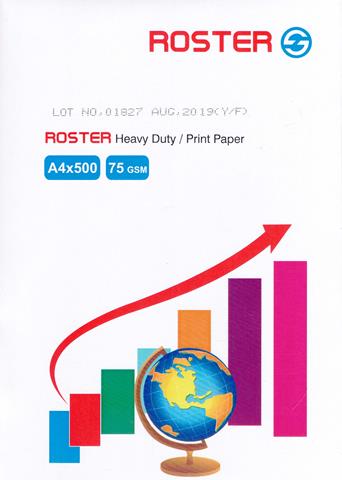 Roster 75 GSM A4 Size (21.0x29.7 cm) (500 Sheets)