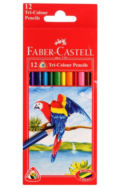 Faber Castell 12 Color Pencils Triangular Shape
