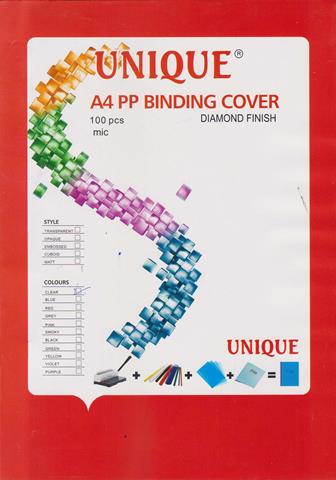 Unique A4 PP Binding Cover