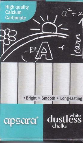 Apsara Dustless White Colour Chalks