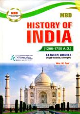 MBD History of India 1200 to 1750 AD BA 2nd Sem PU (Punjabi Edition)