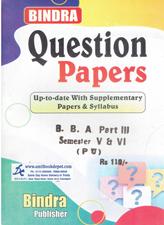 Bindra Question Papers BBA 3rd Year 5th and 6th Semester PU