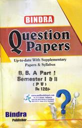 Bindra Question Papers BBA 1st Year 1st and 2nd Semester PU